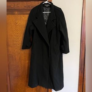 VTG Donnybrook Black Wool Trench Coat